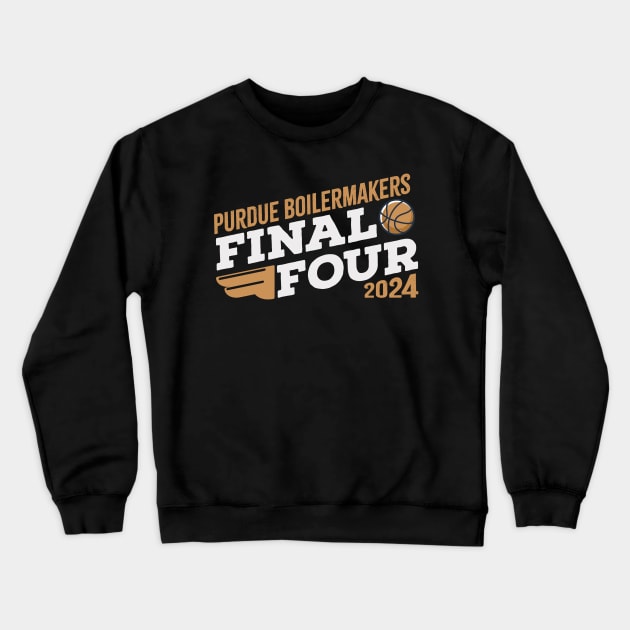 Purdue Boilermakers Final Four 2024 Dark Crewneck Sweatshirt by mnd_Ξkh0s